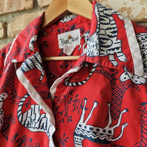 Vintage Button-Down Housedress, Robe, Dressing Gown, Smock - Picture 7 of 15